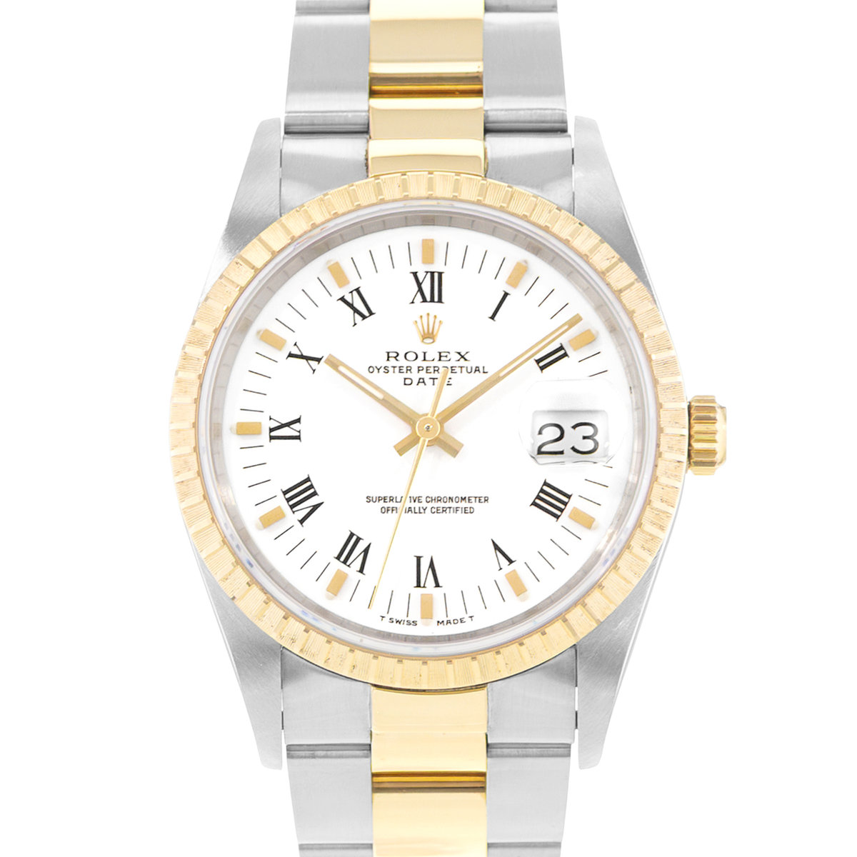 Rolex Oyster Perpetual 34 15223 White Dial 34