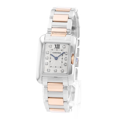 Cartier Tank Anglaise WT100024 3485 Silver Dial 22