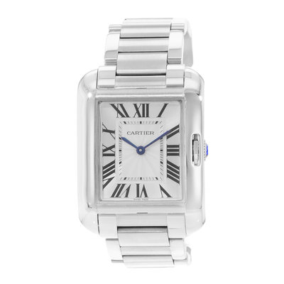 Cartier Tank Anglaise W5310044 3704 Silver Dial 26