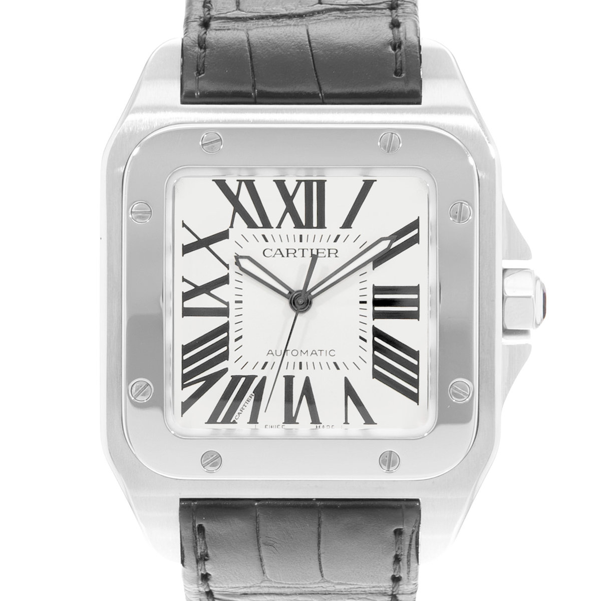 Cartier Santos 100 W20073X8 2656 Silver Dial 38
