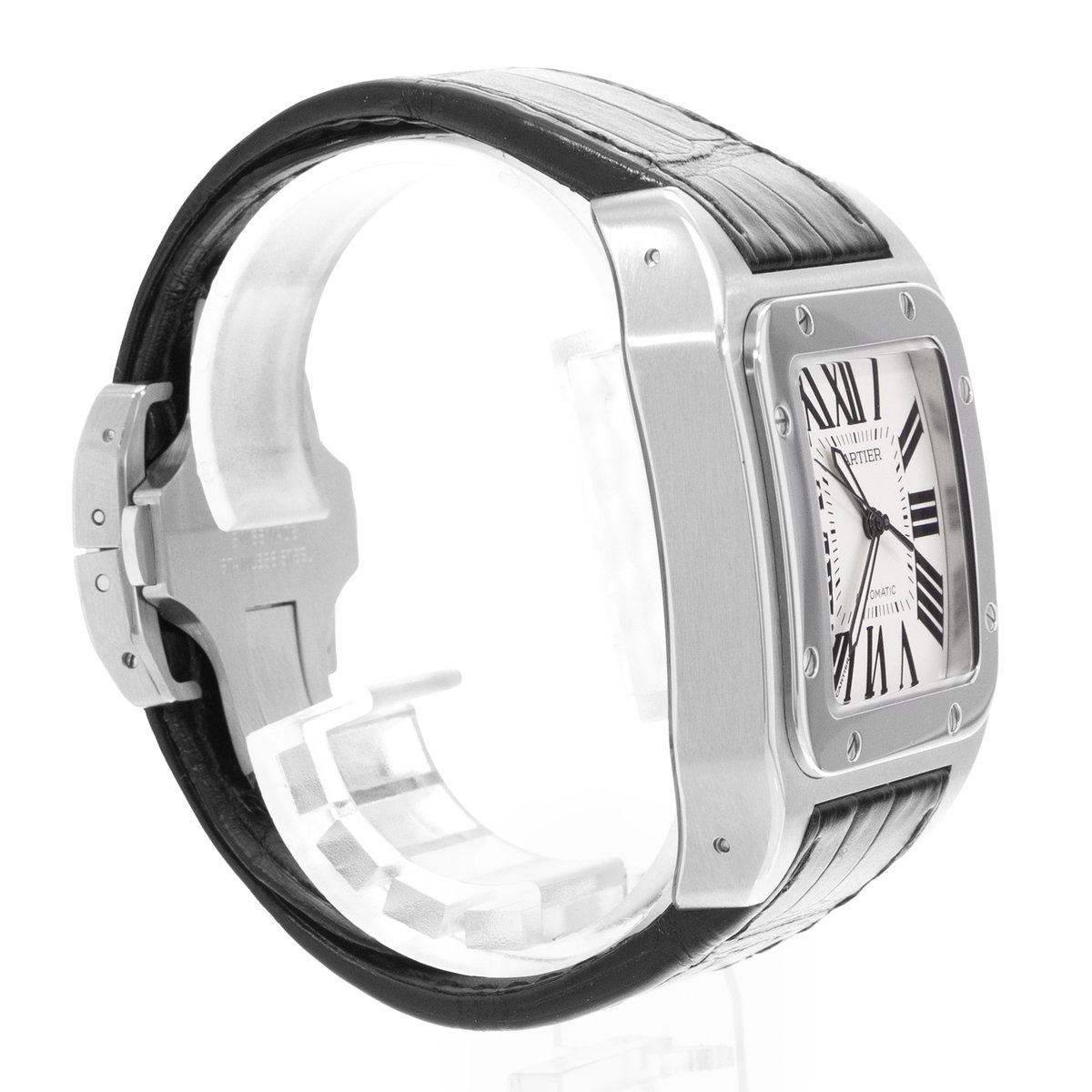Cartier Santos 100 W20073X8 2656 Silver Dial 38