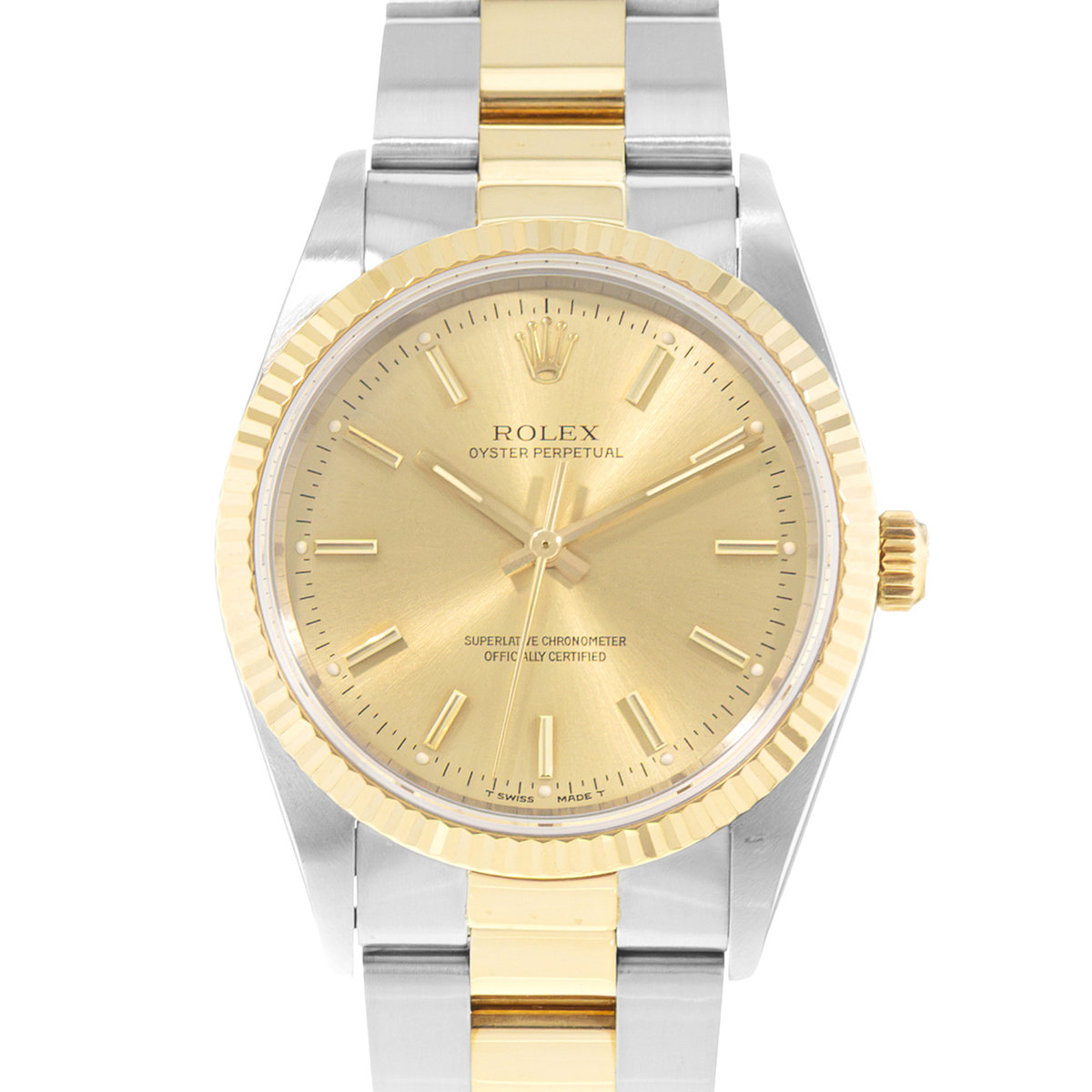 Rolex Oyster Perpetual 34 14233 Champagne Dial 34