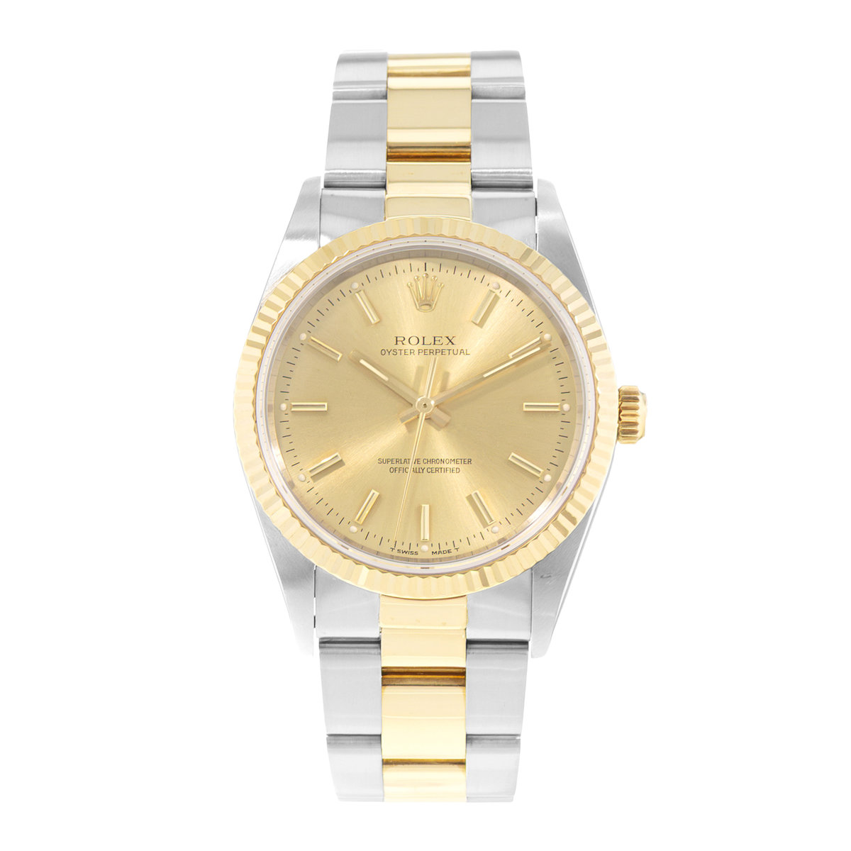 Rolex Oyster Perpetual 34 14233 Champagne Dial 34