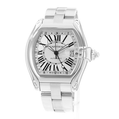 Cartier Roadster W62032X6 2722 Silver Dial 43