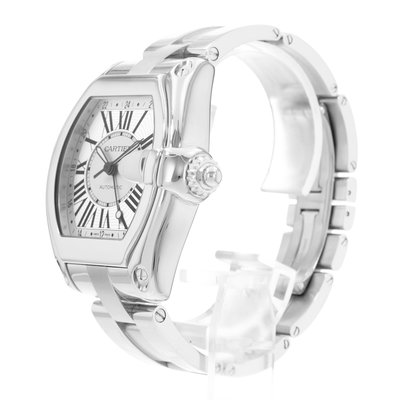 Cartier Roadster W62032X6 2722 Silver Dial 43
