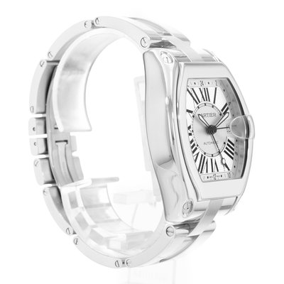 Cartier Roadster W62032X6 2722 Silver Dial 43