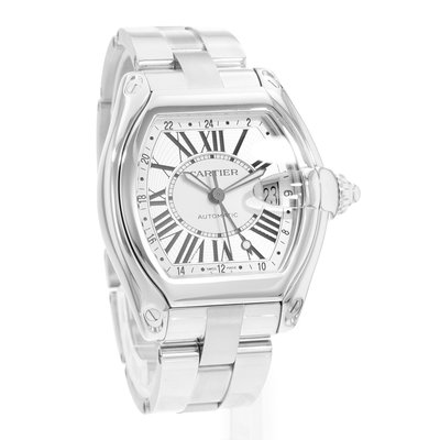 Cartier Roadster W62032X6 2722 Silver Dial 43