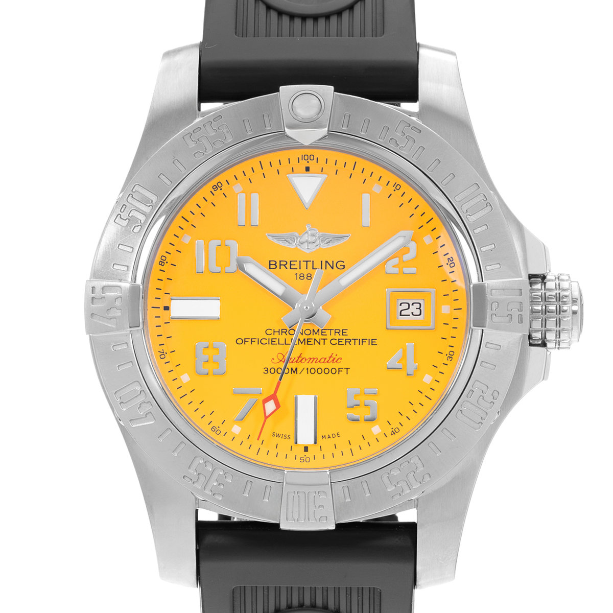 Breitling Avenger II Seawolf A17331 Yellow Dial 45