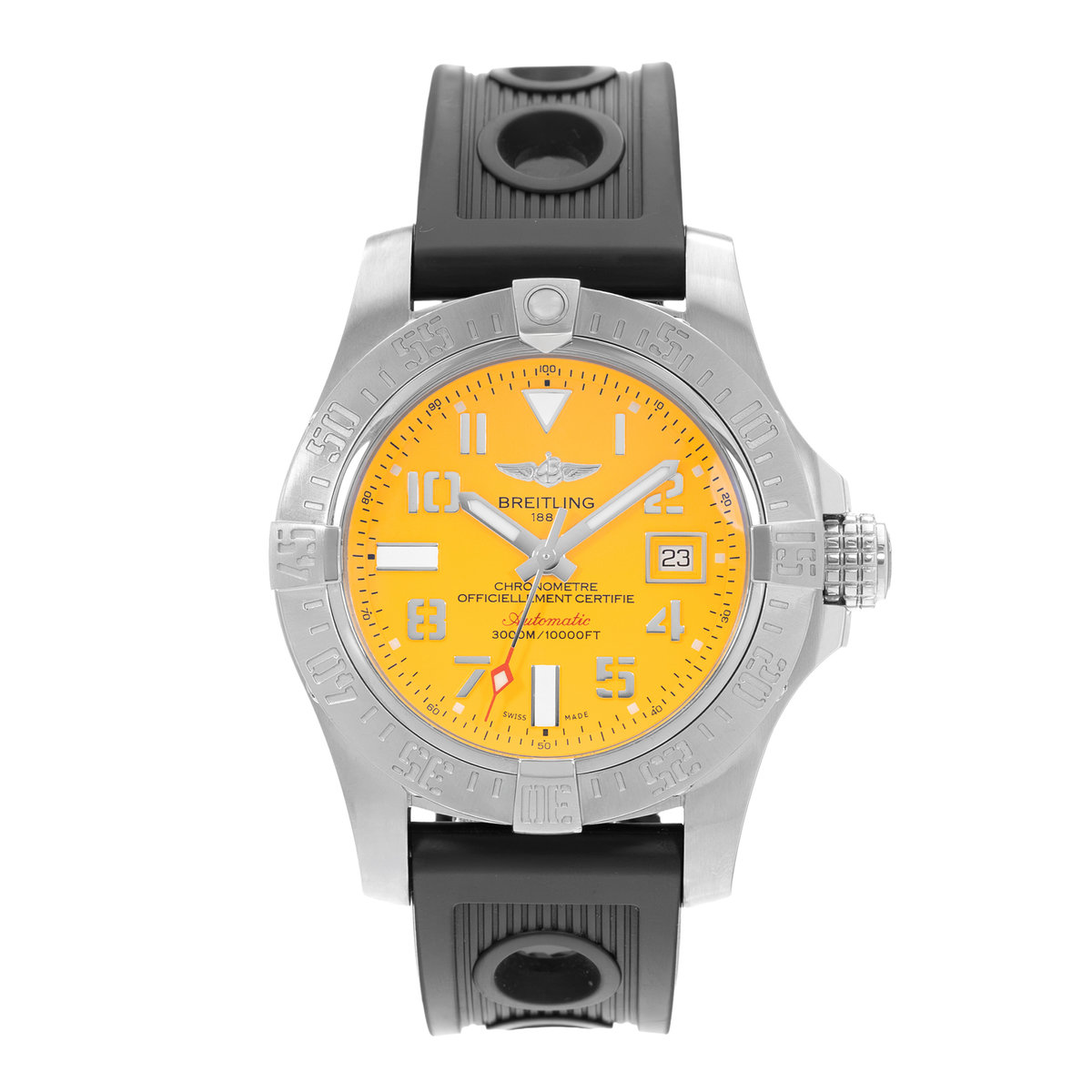 Breitling Avenger II Seawolf A17331 Yellow Dial 45
