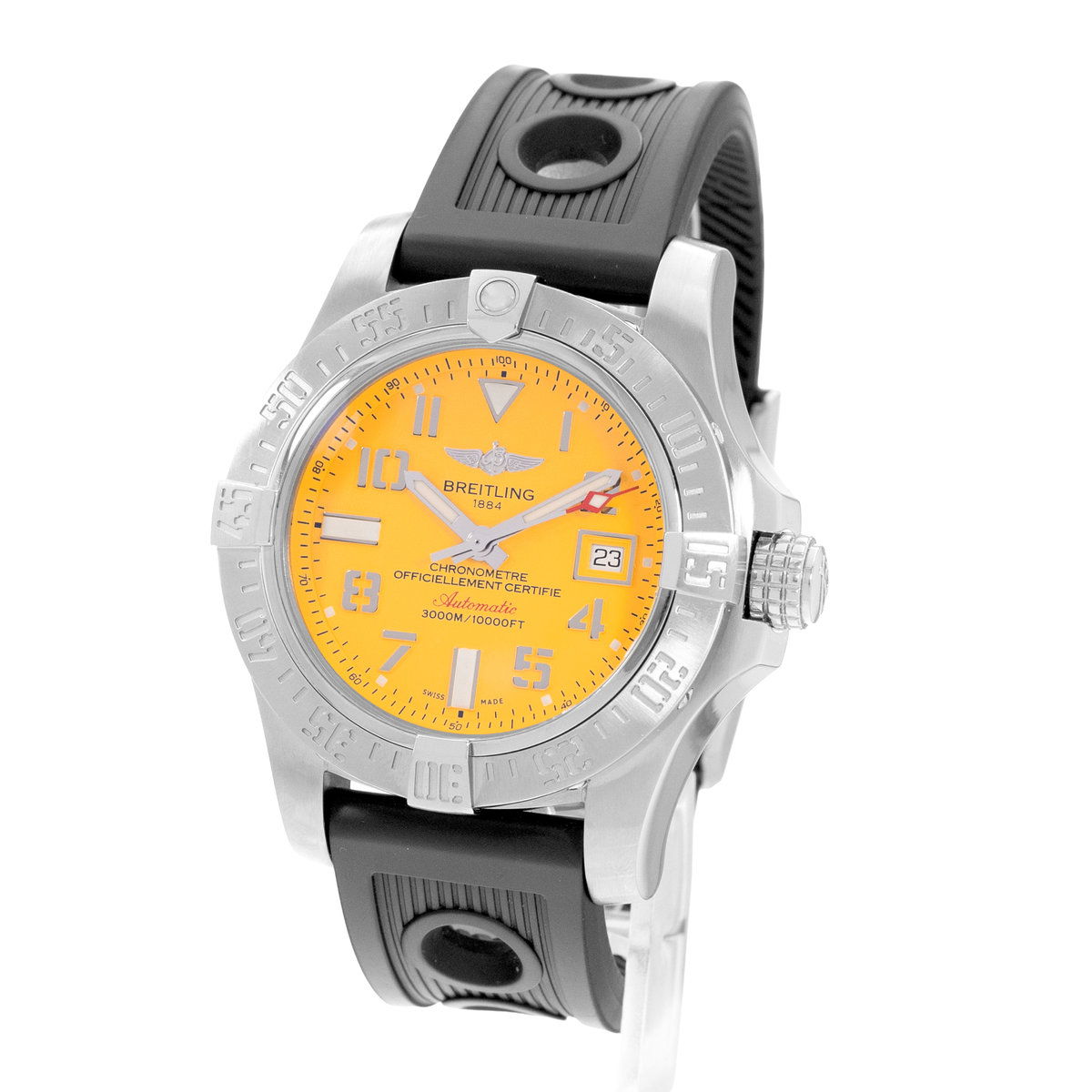 Breitling Avenger II Seawolf A17331 Yellow Dial 45