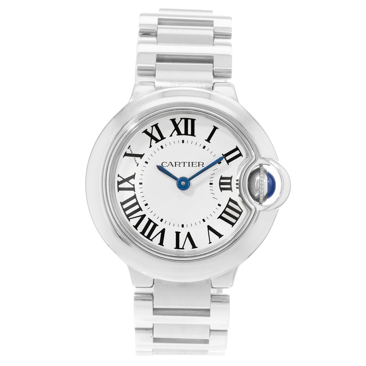 Cartier Ballon Bleu 28mm W69010Z4 3009 Silver Dial 28