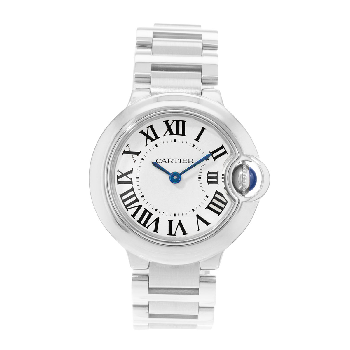 Cartier Ballon Bleu 28mm W69010Z4 3009 Silver Dial 28