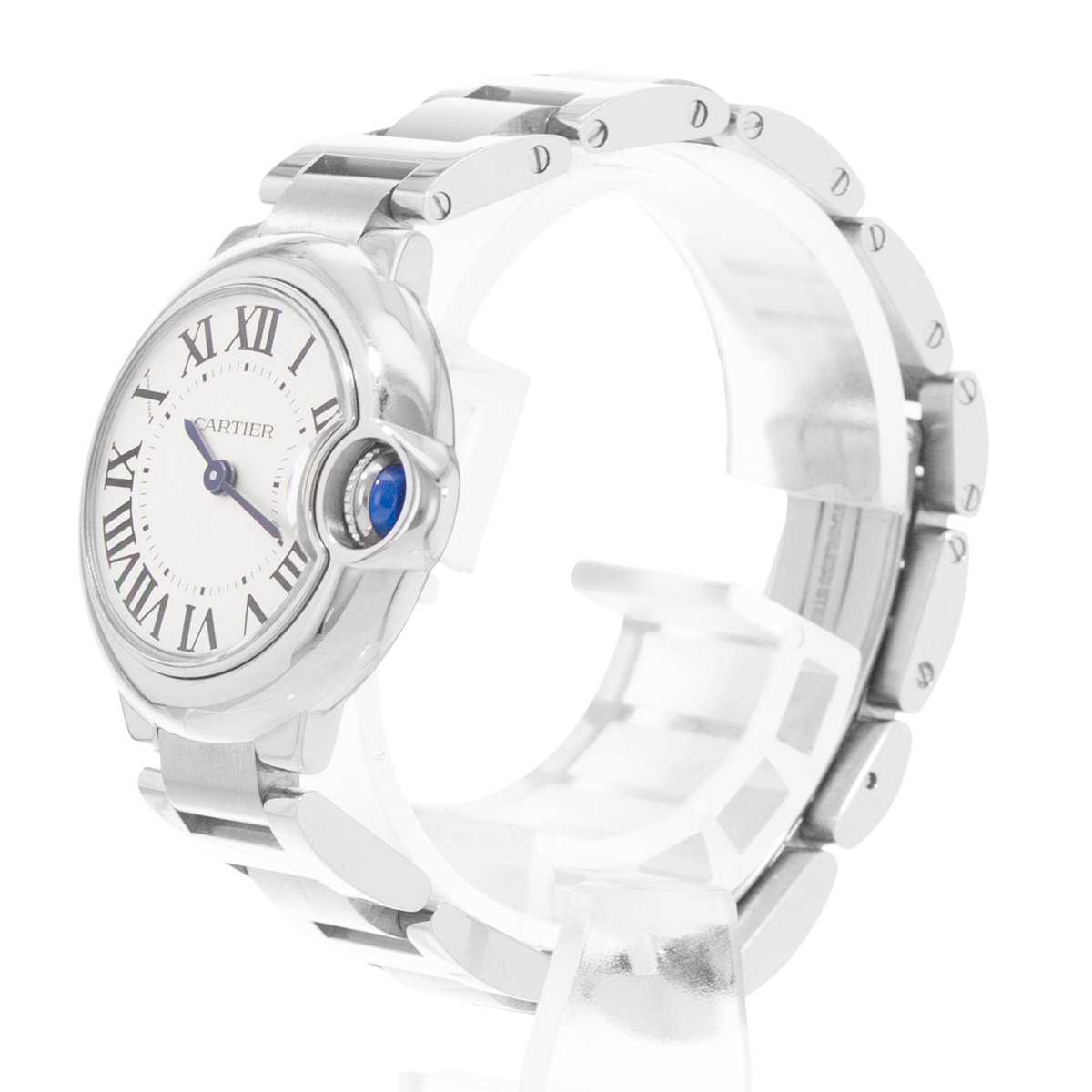 Cartier Ballon Bleu 28mm W69010Z4 3009 Silver Dial 28