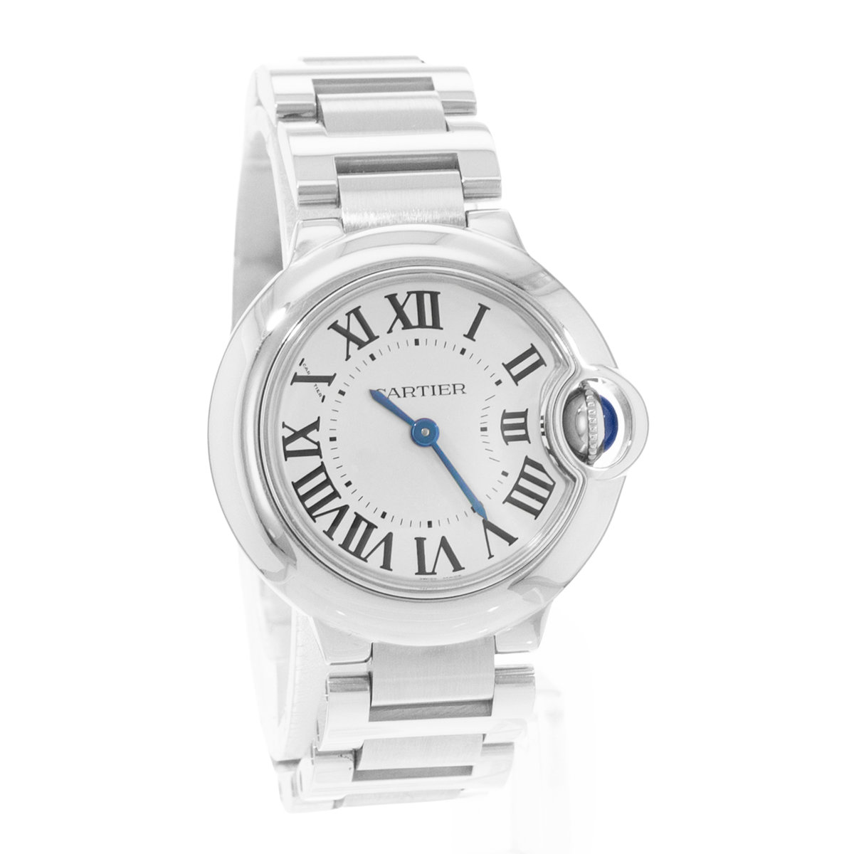Cartier Ballon Bleu 28mm W69010Z4 3009 Silver Dial 28