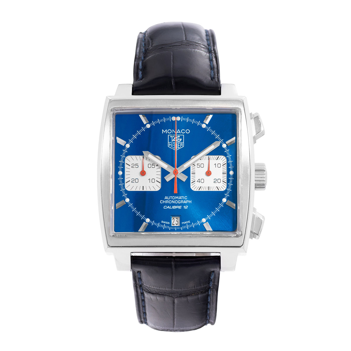 TAG Heuer Monaco Calibre 12 CAW2111 Blue Dial 39
