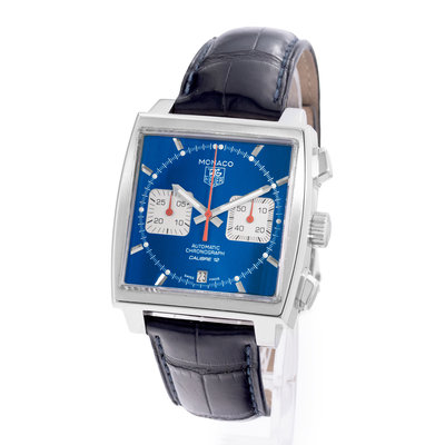 TAG Heuer Monaco Calibre 12 CAW2111 Blue Dial 39