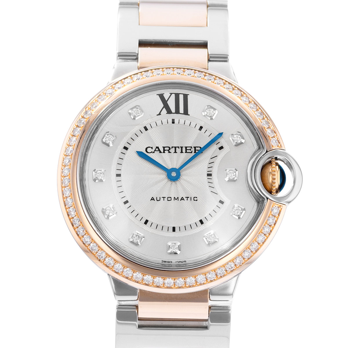 Cartier Ballon Bleu 36mm W3BB0004 3754 Silver Dial 36