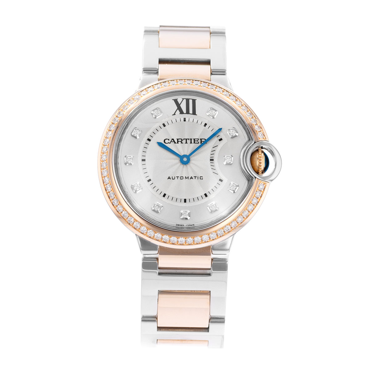Cartier Ballon Bleu 36mm W3BB0004 3754 Silver Dial 36