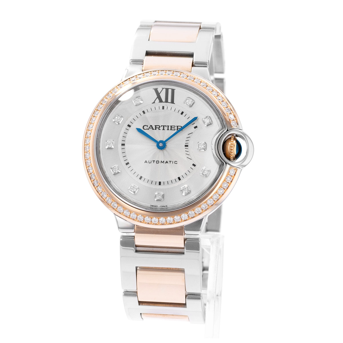 Cartier Ballon Bleu 36mm W3BB0004 3754 Silver Dial 36
