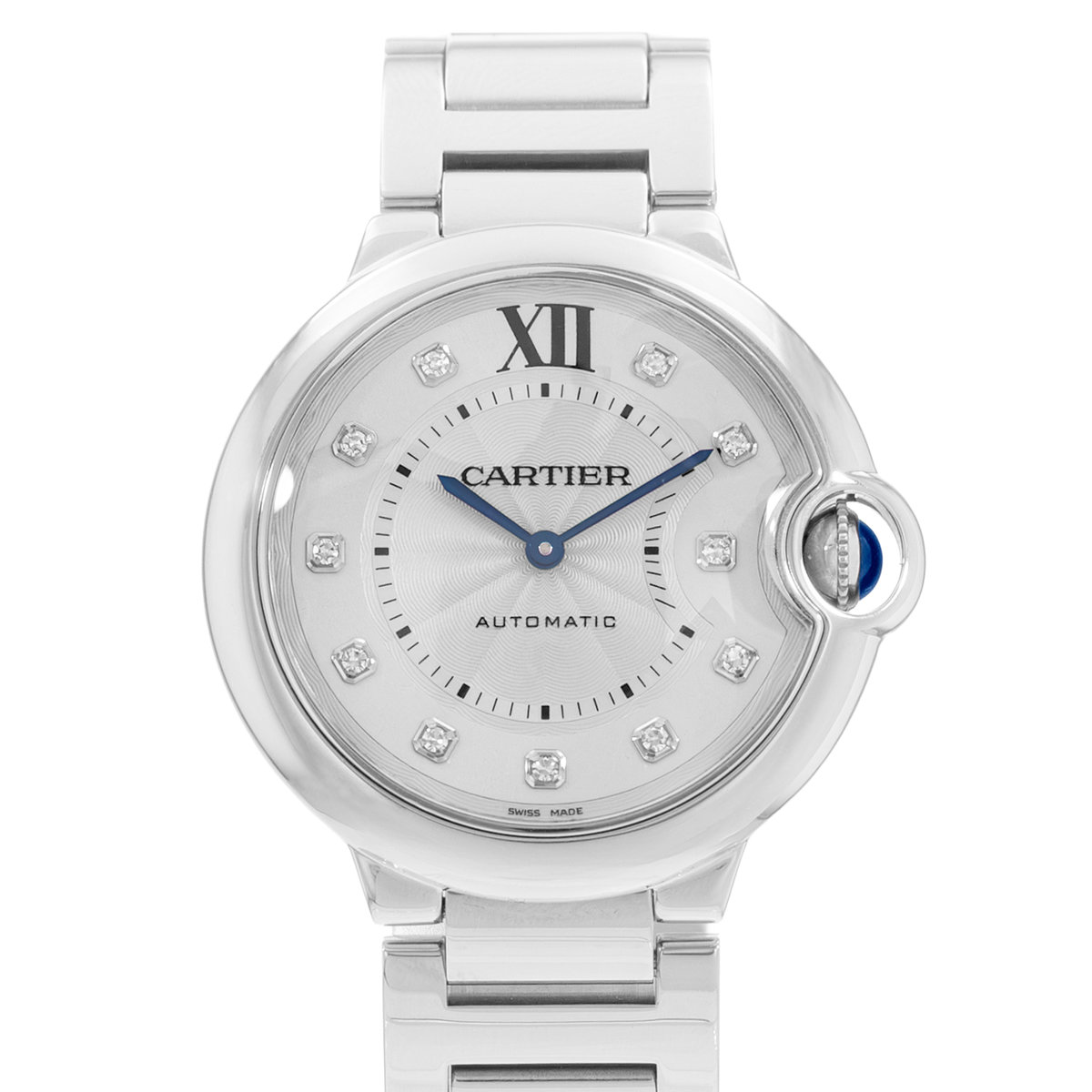 Cartier Ballon Bleu 36mm WE902075 3284 Silver Dial 36