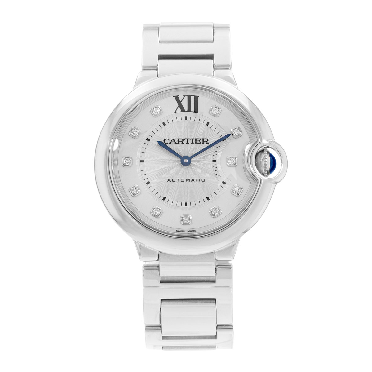 Cartier Ballon Bleu 36mm WE902075 3284 Silver Dial 36