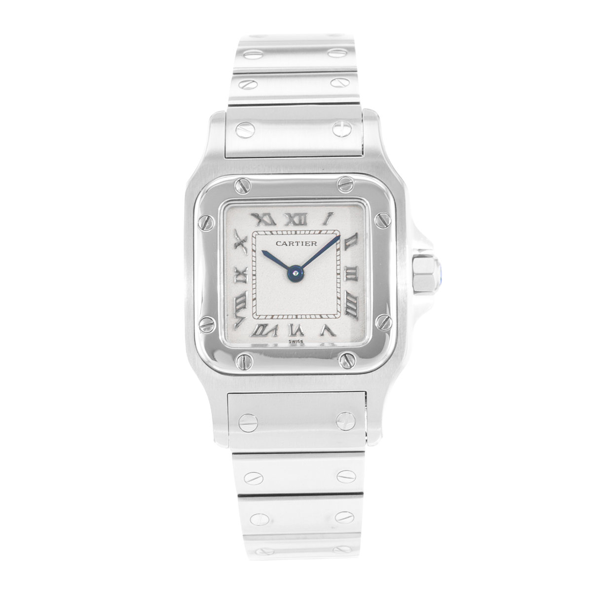 Cartier Santos Galbee W20024D6 1565 Silver Dial 24