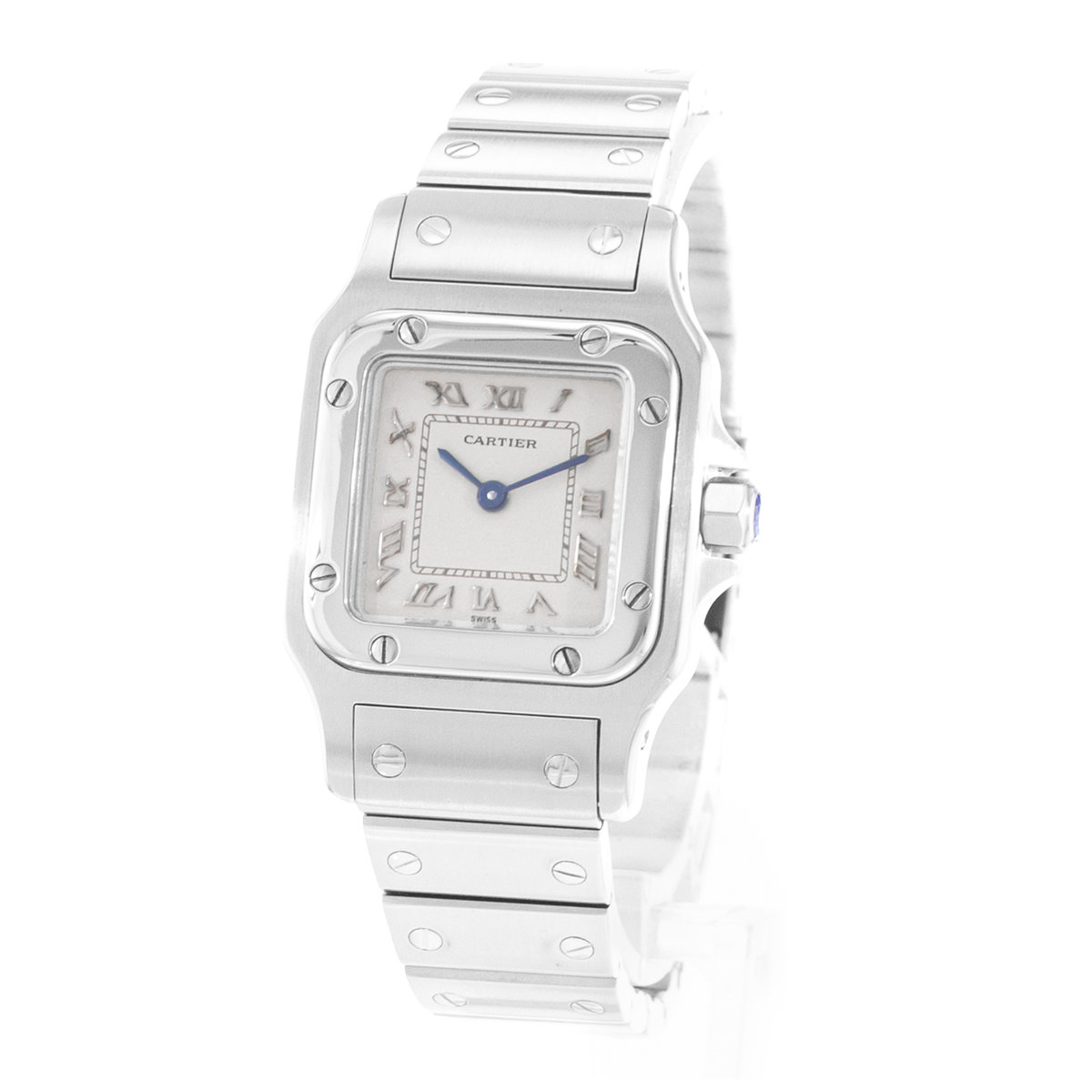 Cartier Santos Galbee W20024D6 1565 Silver Dial 24