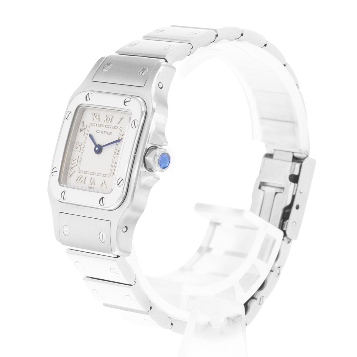 Cartier Santos Galbee W20024D6 1565 Silver Dial 24