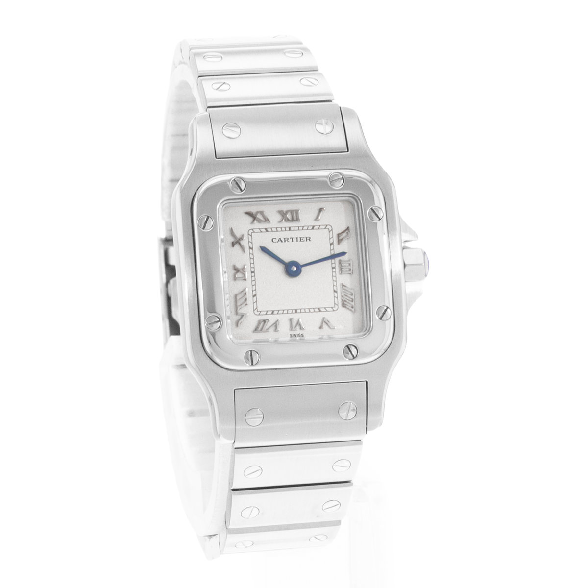 Cartier Santos Galbee W20024D6 1565 Silver Dial 24