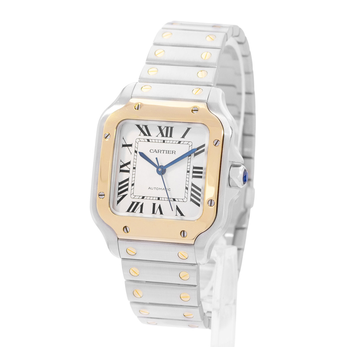 Cartier Santos W2SA0016 4075 Silver Dial 35
