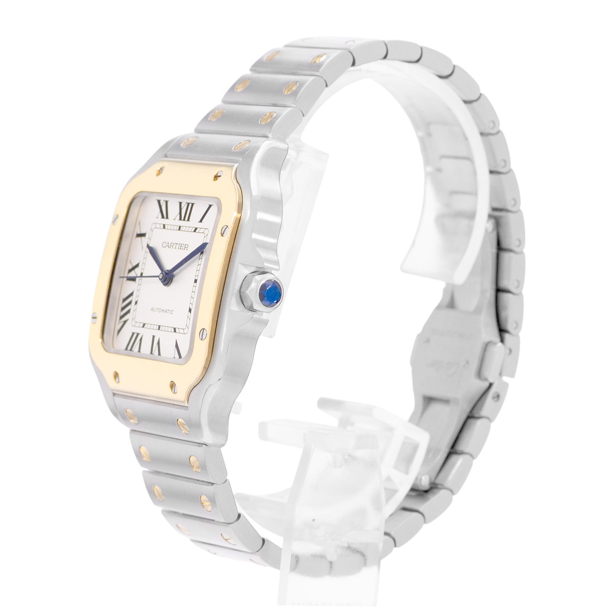 Cartier Santos W2SA0016 4075 Silver Dial 35