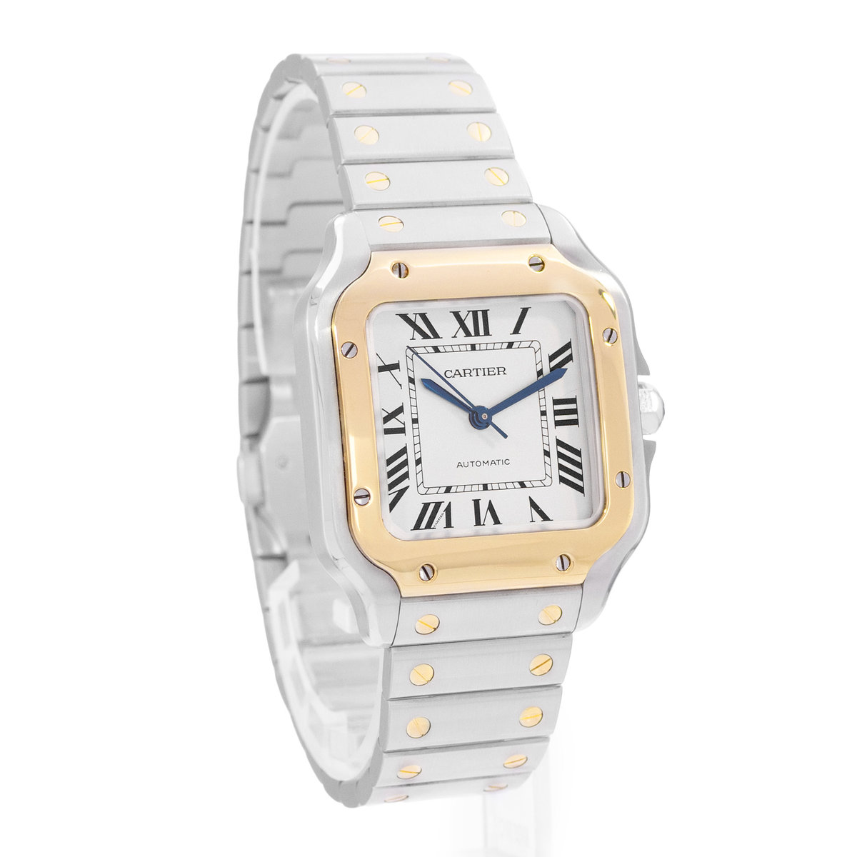 Cartier Santos W2SA0016 4075 Silver Dial 35