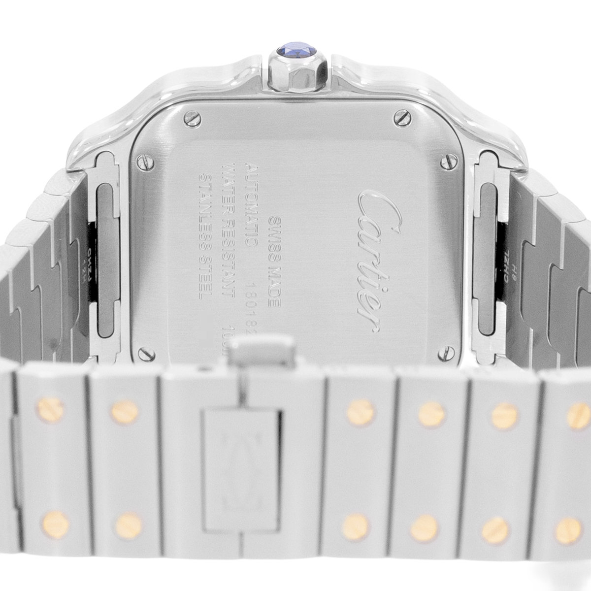 Cartier Santos W2SA0016 4075 Silver Dial 35