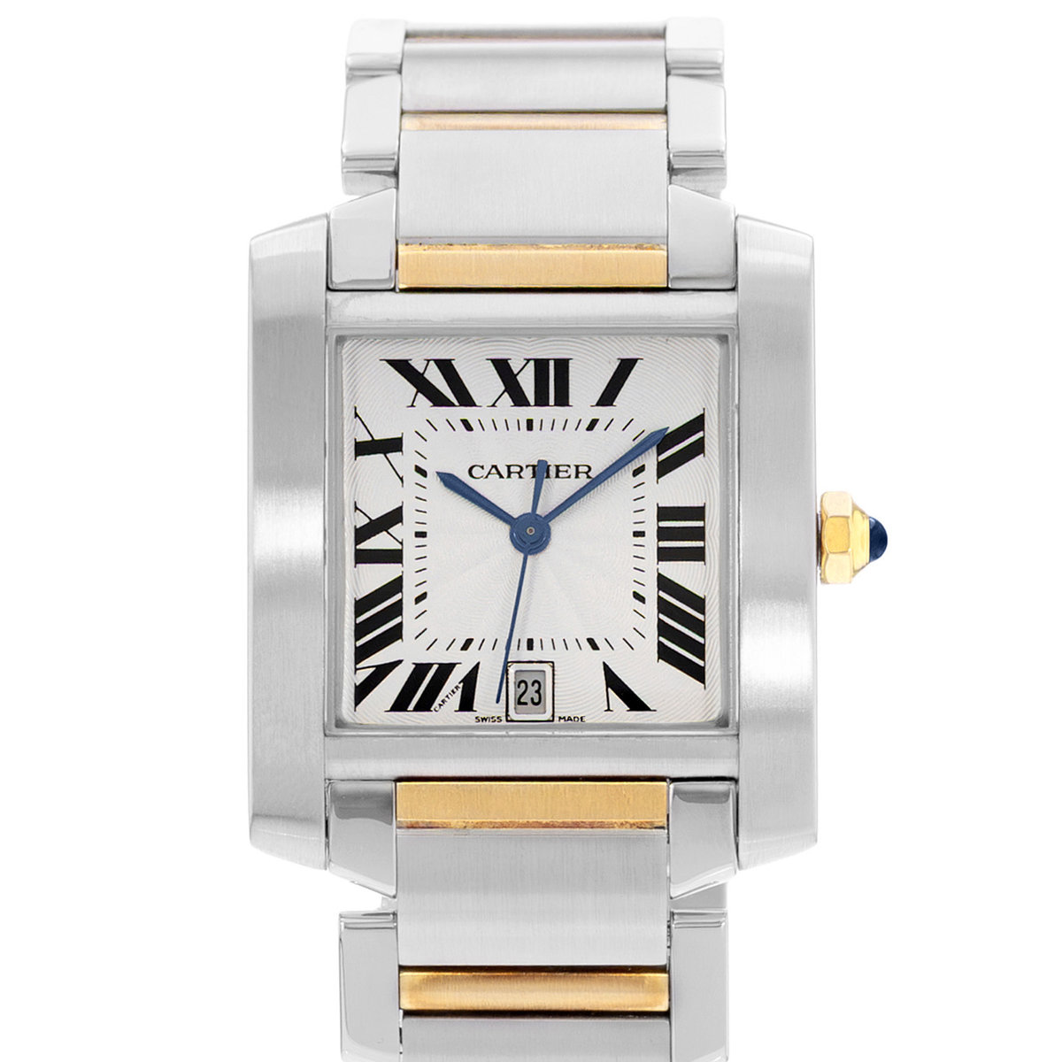 Cartier Tank Francaise W51005Q4 2302 Silver Dial 28