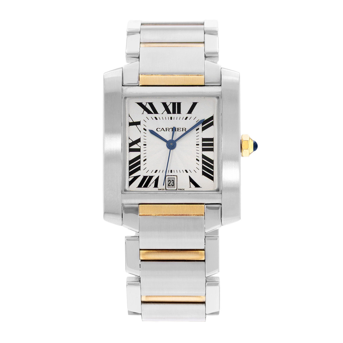 Cartier Tank Francaise W51005Q4 2302 Silver Dial 28
