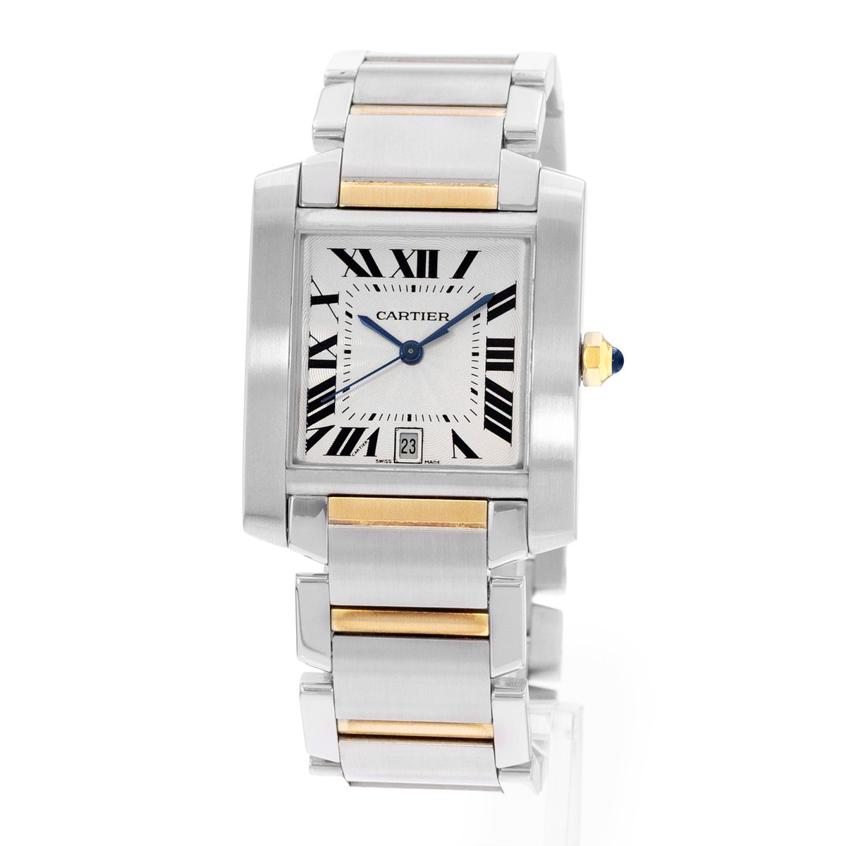 Cartier Tank Francaise W51005Q4 2302 Silver Dial 28