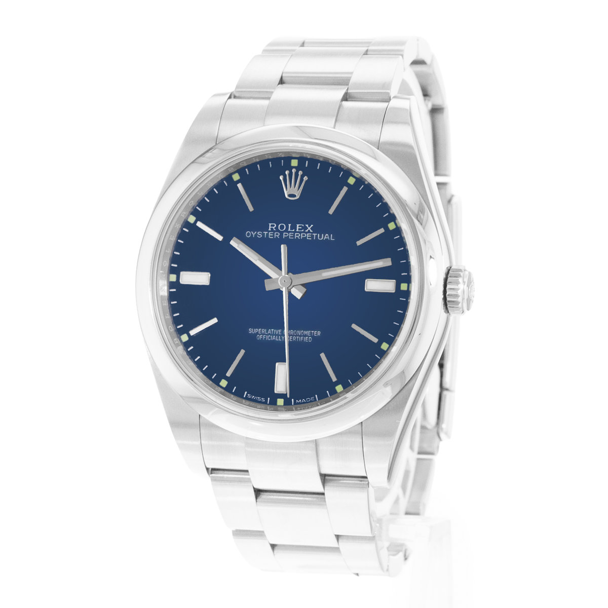 Rolex Oyster Perpetual 39 114300 Blue Dial 39