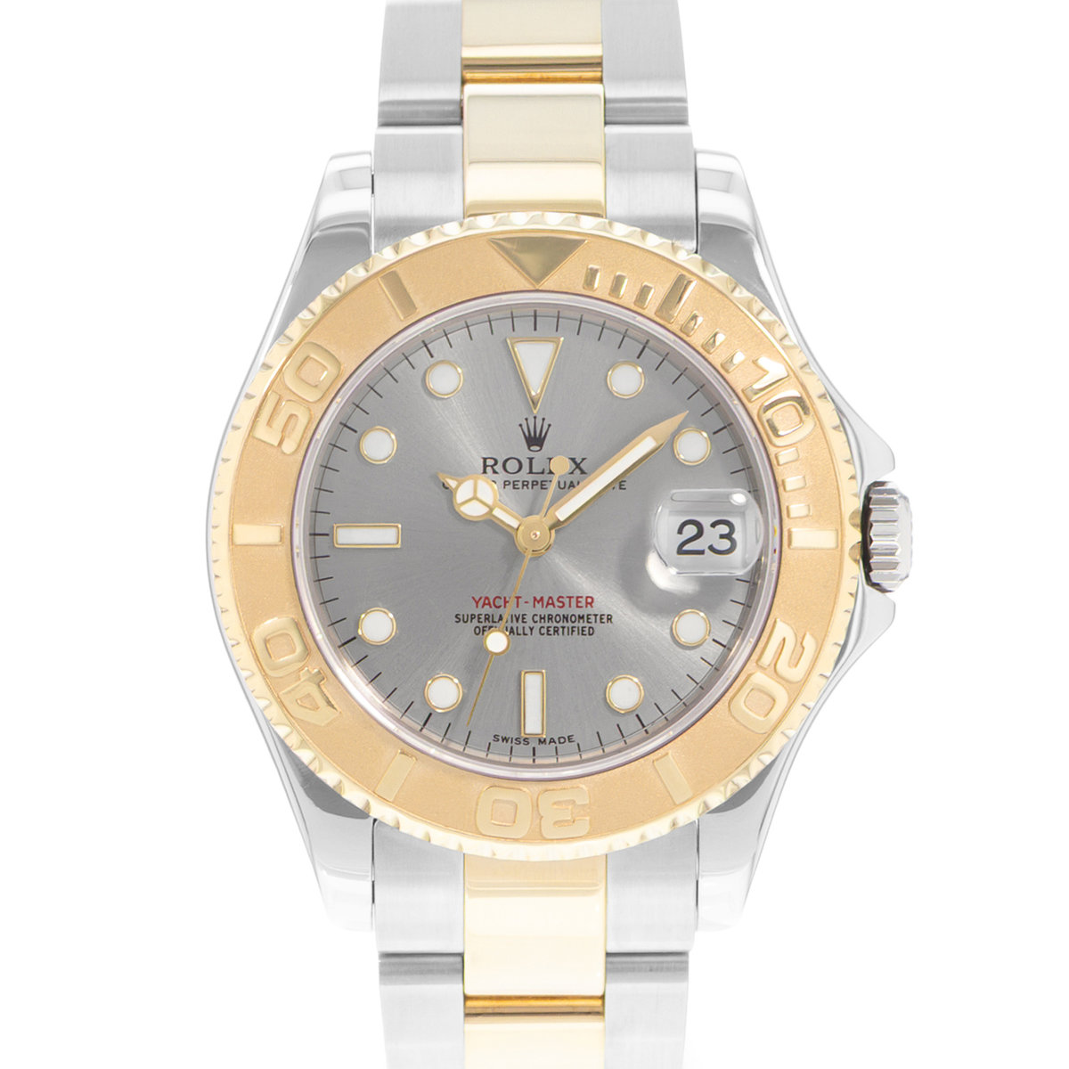 Rolex Yacht-Master 35 168623 Silver Dial 35