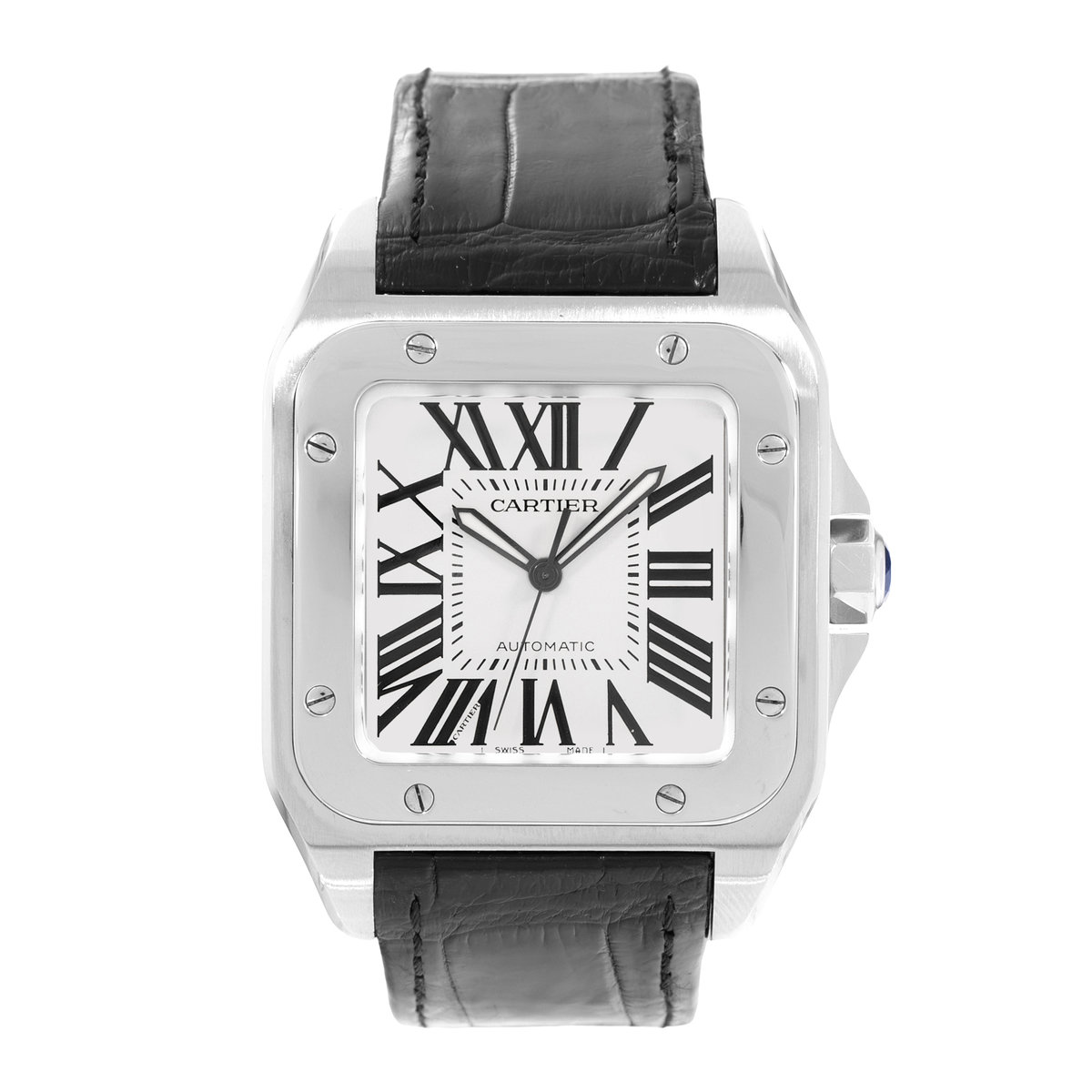 Cartier Santos 100 W20073X8 2656 Silver Dial 41