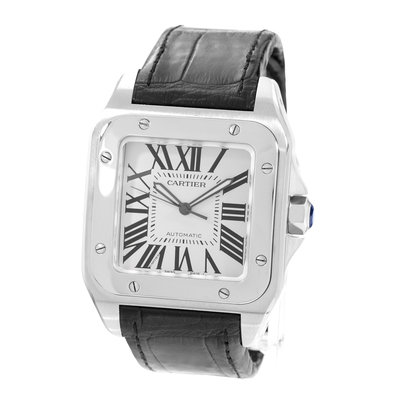 Cartier Santos 100 W20073X8 2656 Silver Dial 41