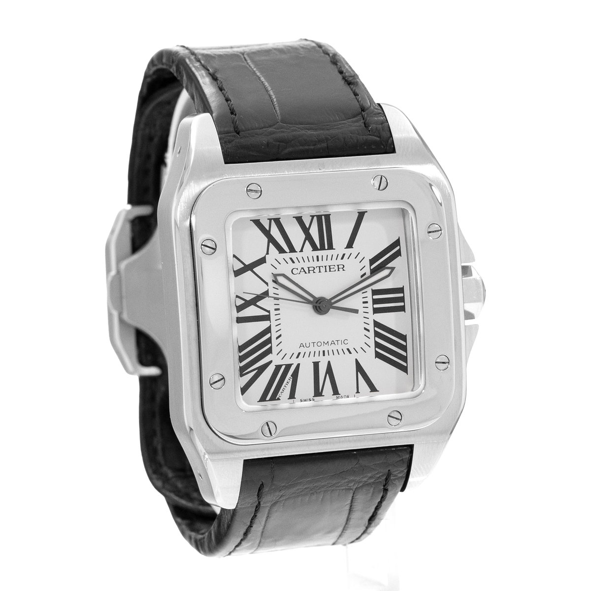 Cartier Santos 100 W20073X8 2656 Silver Dial 41