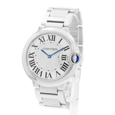 Cartier Ballon Bleu 36mm W69011Z4 3005 Silver Dial 36