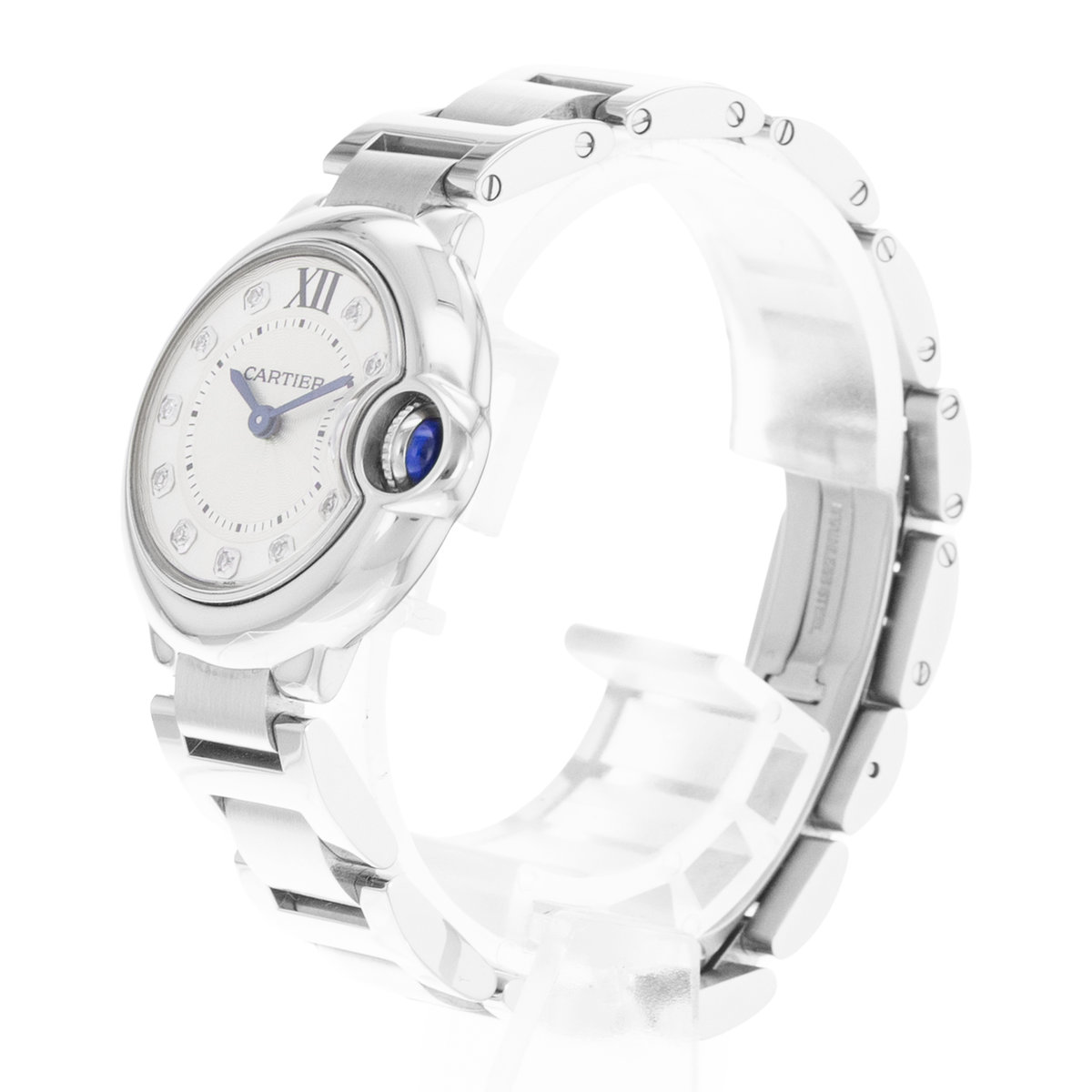 Cartier Ballon Bleu 28mm WE902073 3009 Silver Dial 28