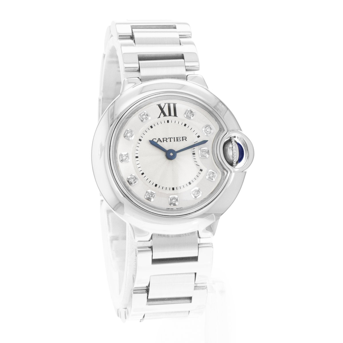 Cartier Ballon Bleu 28mm WE902073 3009 Silver Dial 28