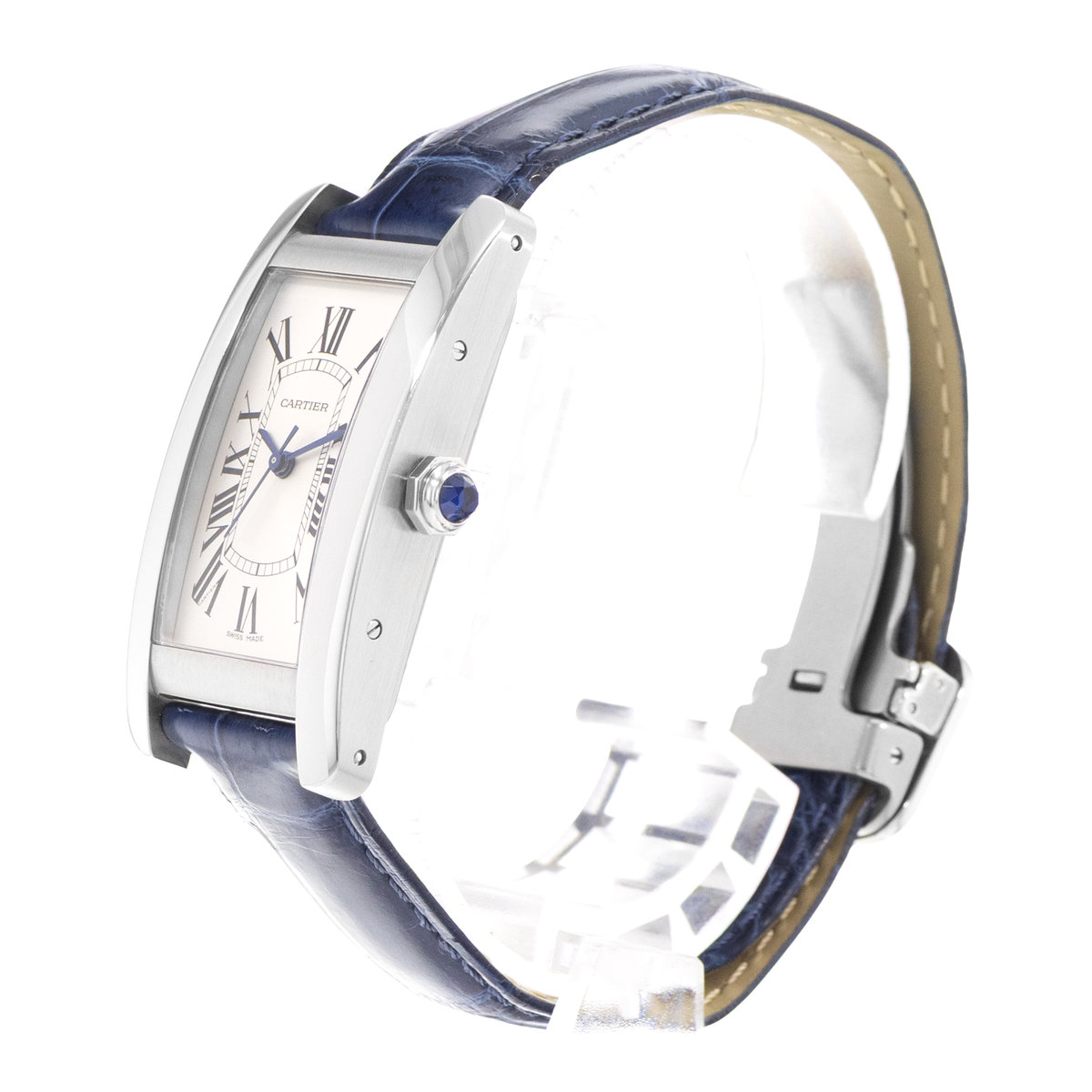 Cartier Tank Americaine WSTA0017 3971 Silver Dial 22