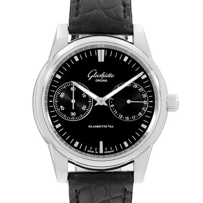 Glashutte Original Senator Hand Date 1-39-58-01-02-04 Black Dial 40